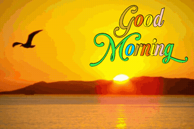 Sunset Over Ocean Good Morning GIF