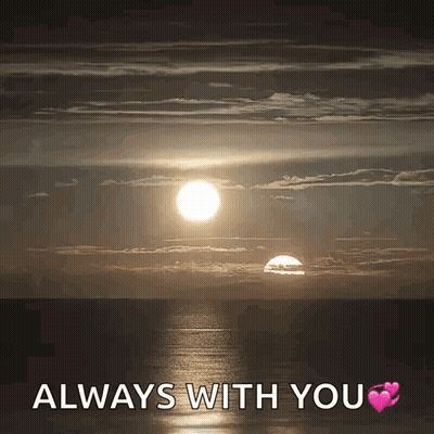 Sunset Over Ocean Saying Always With You GIF
