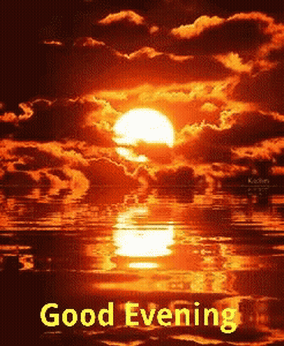 Sunset Over Water Good Evening GIF