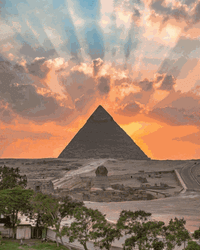 Sunset Pyramid Glitch