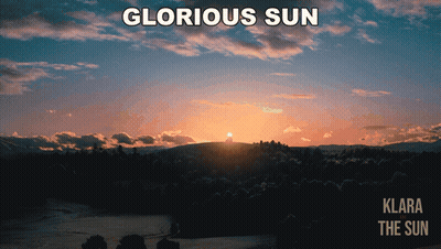 Atardecer diciendo sol glorioso GIF