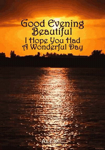 Sunset Saying Good Evening Beautiful GIF