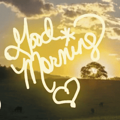 Sunset Saying Good Morning With Heart GIF