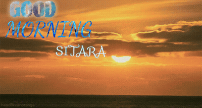 Sunset With Blue Good Morning Sitara GIF