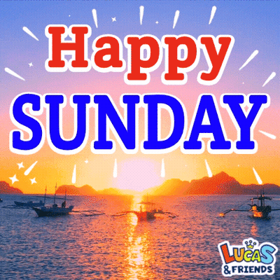 Sunset With Happy Sunday GIF