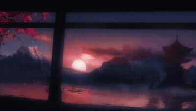 Sunset With She'll Be Death Above GIF