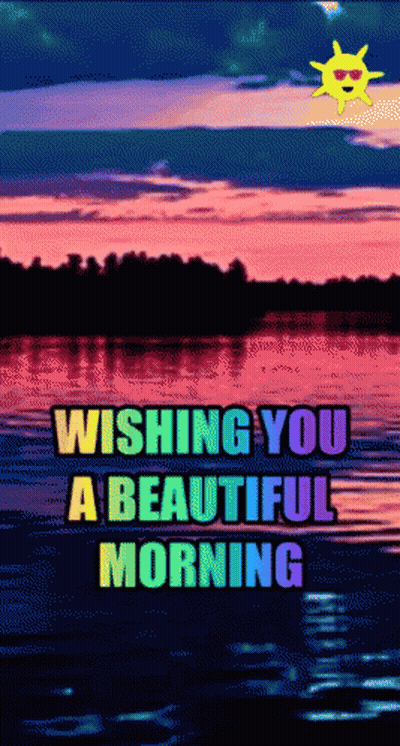 Sunset With Wishing You A Beautiful Morning GIF