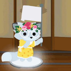 Super Arctic Fox Waving The White Flag GIF