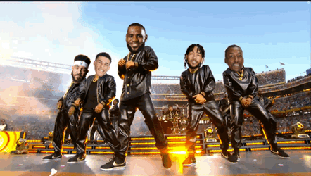 Super Bowl Face Edit Lebron Lakers GIF
