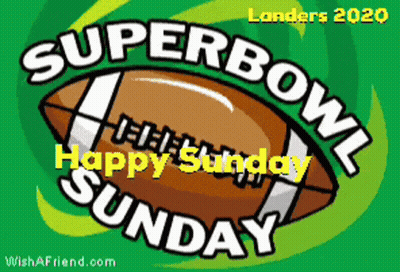 Super Bowl Happy Sunday Card With Football GIF