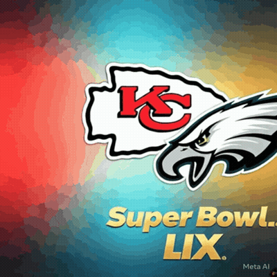 Super Bowl LIX Poster Eagles Vs Chiefs GIF