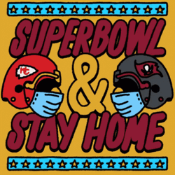 Super Bowl Stay Home Moving Text Reminder GIF