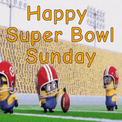Super Bowl Sunday Minions Greeting GIF