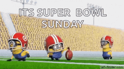 Super Bowl Sunday Minions Kick Off GIF