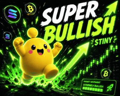 Super Bullish Tiny Poster With Cartoon Character GIF