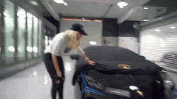 Super Car Blondie Wow Crazy Reaction GIF