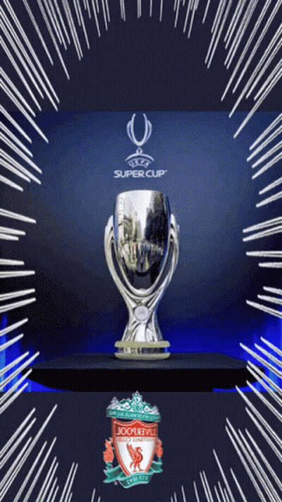Super Cup Trophy With Liverpool GIF