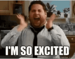 Super Excited Jonah Hill Shouting I'm So Excited GIF
