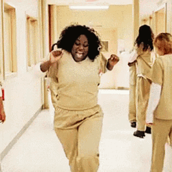Super Excited Orange Is The New Black Dancing GIF