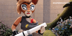 Super Mansion Cat With Gun GIF