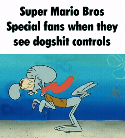 Super Mario Bros Special Fans Dogshit Controls Poster GIF