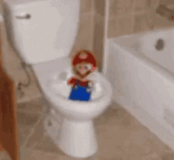 Super Mario Dancing In Toilet GIF