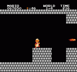 Super Mario Defeating King Koopa Bowser