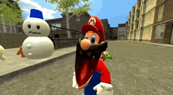 Super Mario Face Warp GIF