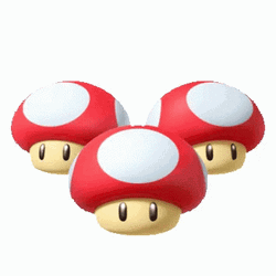 Super Mario Mushroom Three Toads GIF