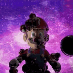 Super Mario Mushrooms Galaxy Space GIF