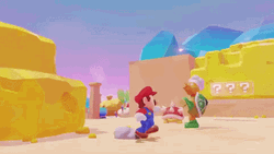 Super Mario Odyssey Avoiding Monsters GIF