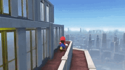 Super Mario Odyssey Jumped From Building GIF
