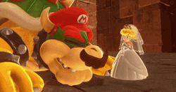 Super Mario Odyssey Princess Peach Bowser GIF