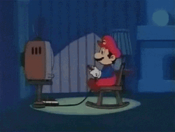 Super Mario Playing Video Game GIF