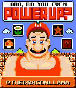Super Mario Power Up On Steroids GIF