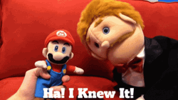 Super Mario Toy Ha I Knew It GIF
