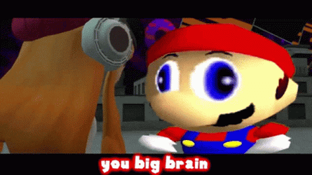 Super Mario You Big Brain Meme GIF