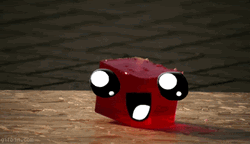 Super Meat Boy Trying To Fly GIF