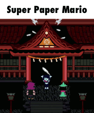 Super Paper Mario Playing On Computer GIF