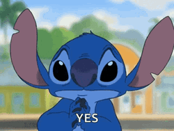 Super Sad Stitch Yes GIF