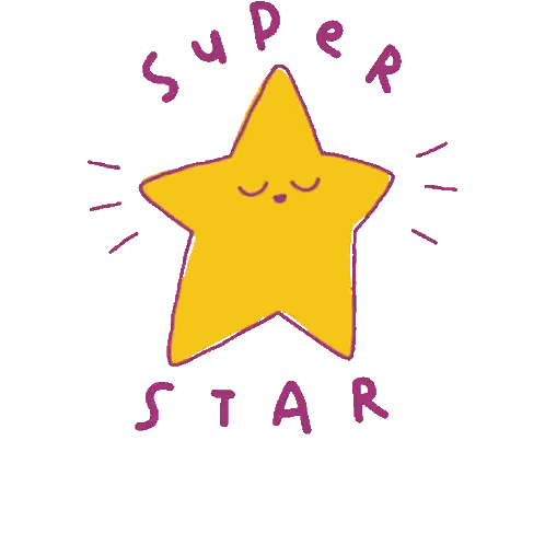 Super Star Yellow Star Sticker