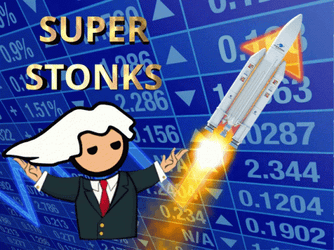 Super Stonks Character With White Long Hair GIF