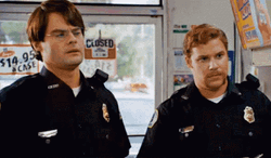 Superbad Bill Hader With Workmate On Convenience Store GIF