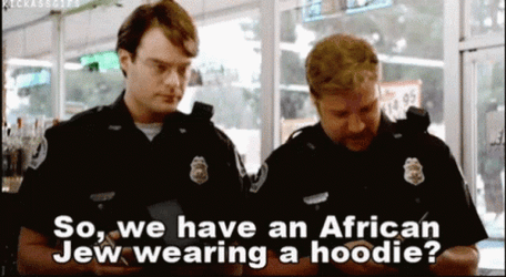 Superbad Two Cops Talking About African Jew GIF