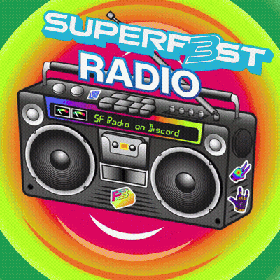 Superfest Radio Poster With Boombox GIF