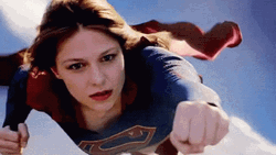 Supergirl Eagerly Flying GIF