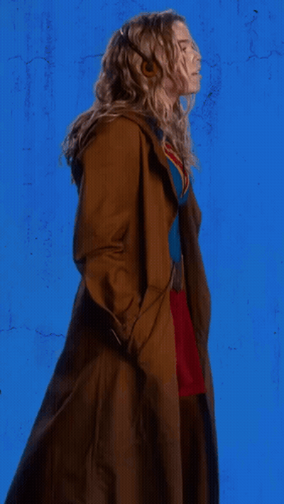 Supergirl In Red Shirt GIF