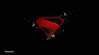 Supergirl Logo Black Background GIF