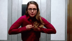 Supergirl Opens Shirt GIF