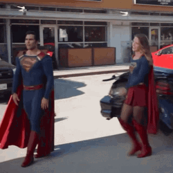 Supergirl With Superman GIF
